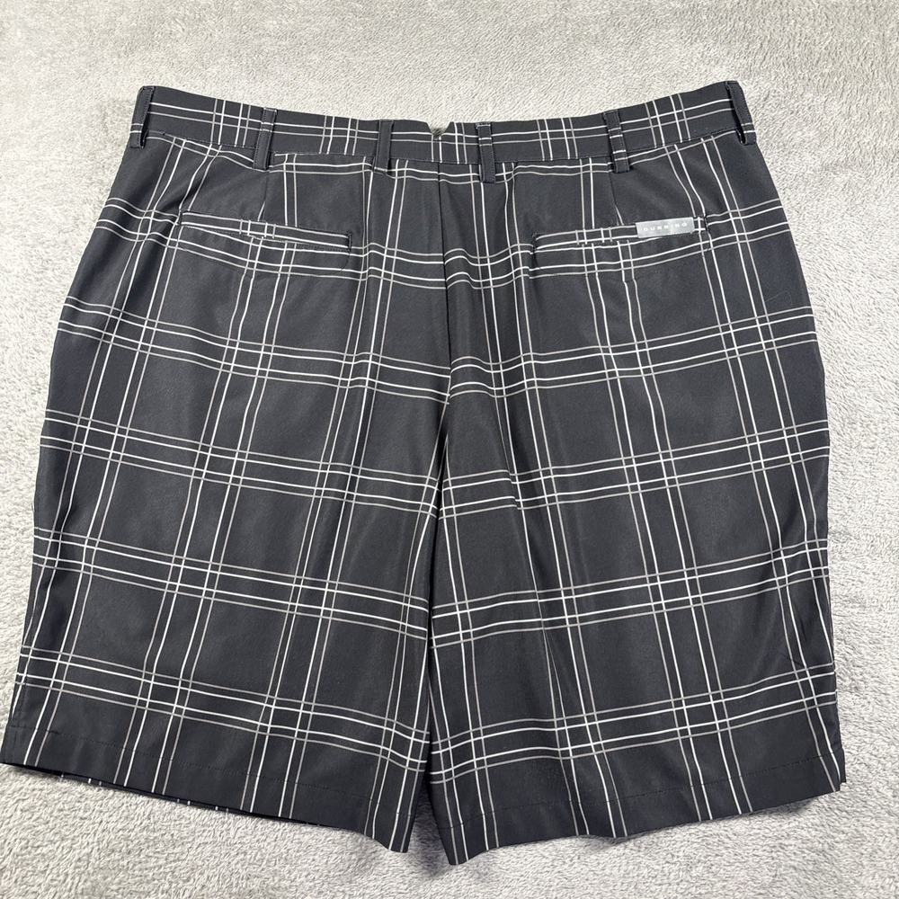 Dunning Golf Shorts Black Gray Plaid Fit Woven Performance Men's Size 40 - Picture 9 of 10
